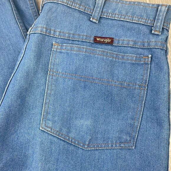 Vintage Wrangler® Men's Five Star Premium Regular Flex Dress Jeans Light Blue - Picture 2 of 13